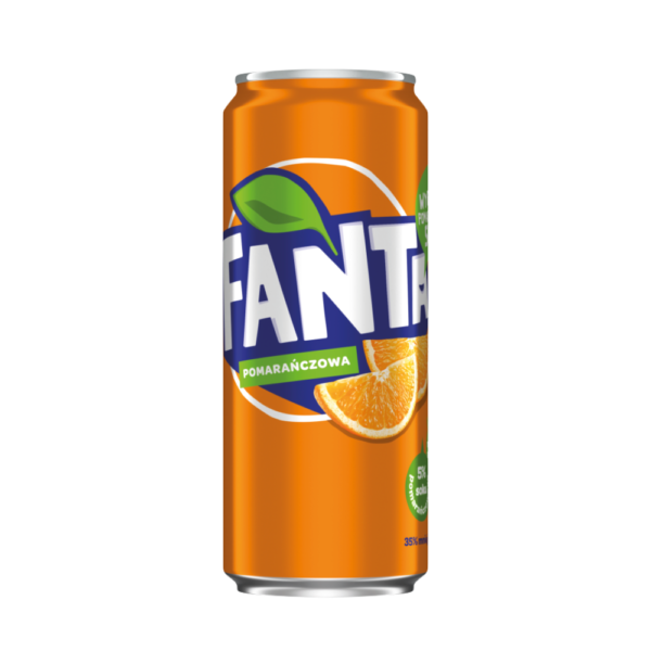 Fanta orange 330ml sleek can Europe