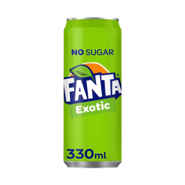 Fanta Exotic No Sugar 330ml sleek can